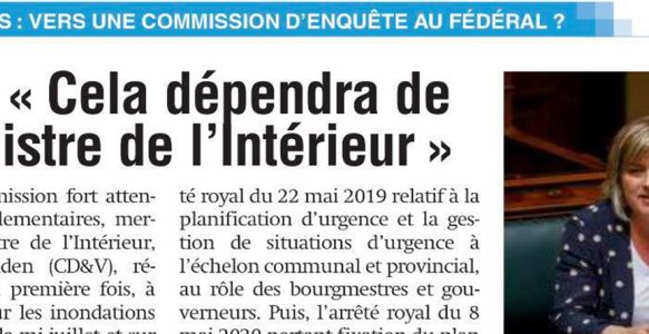 Inondations : Une commission d&rsquo;enquête au fédéral?