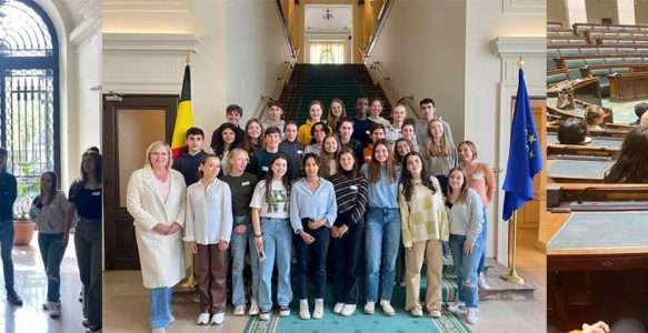 Visite des élèves de l&rsquo;école Sainte-Véronique de Liège au Parlement