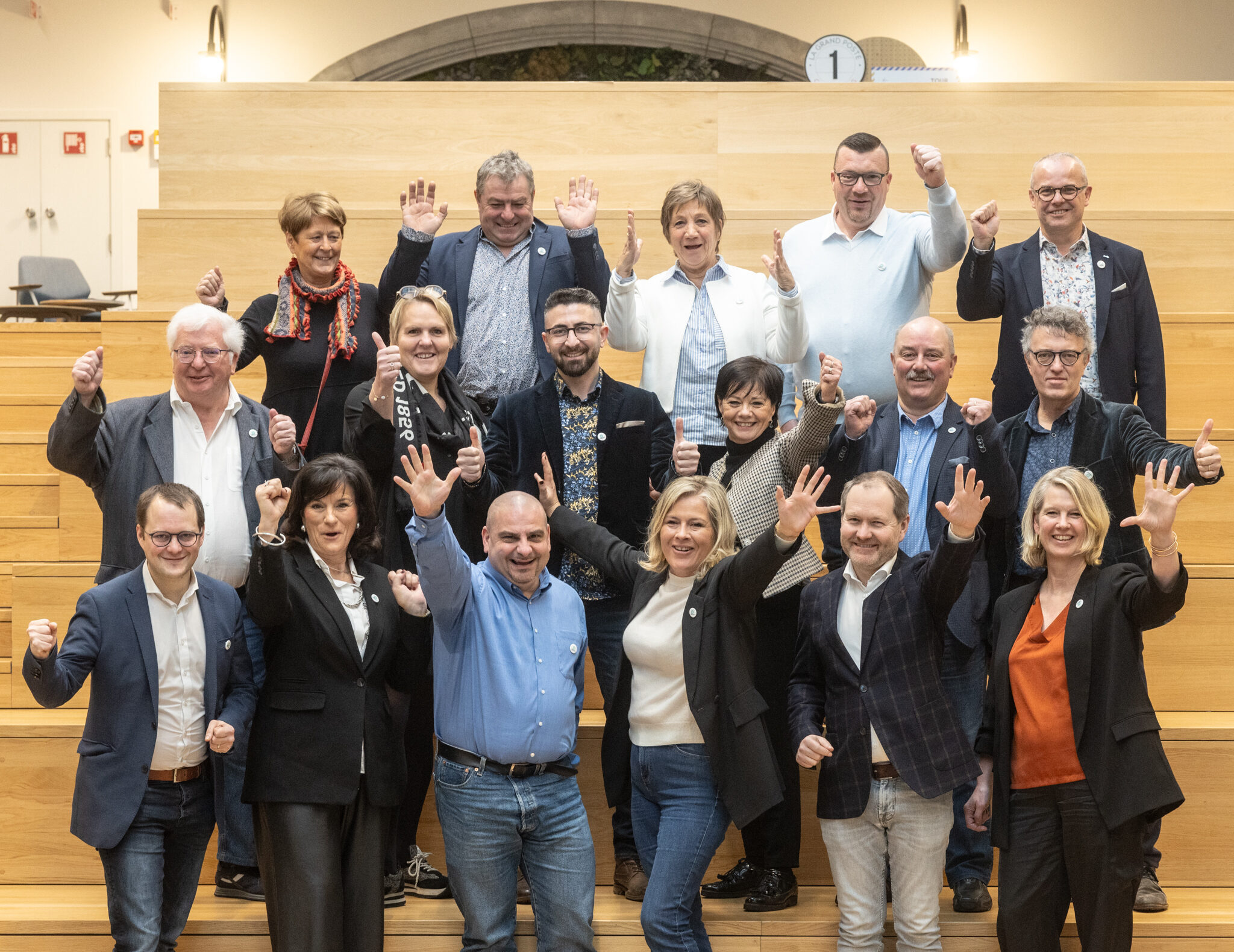 Présentation des 22 candidats de la liste Les Engagés en province de Liège pour les élections fédérales du 9 juin 2024